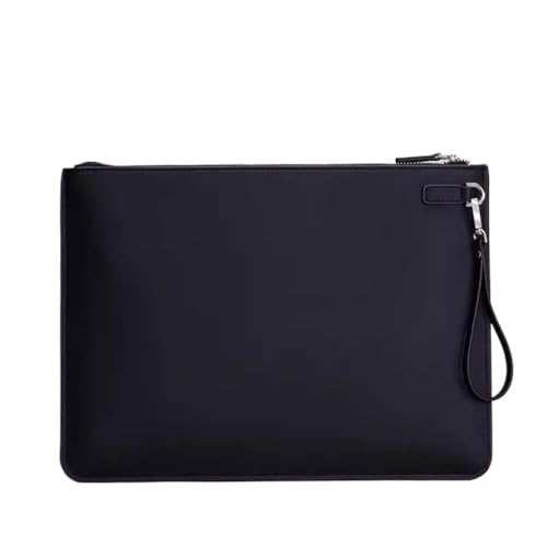 DQZRTUECA Umschlagetui aus PU-Leder, Dokumentenhalter, Aktenordner, Aufbewahrungstasche, mehrfarbig, 24,8 x 34,5 cm(Black) von DQZRTUECA
