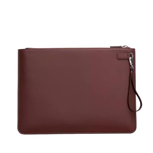 DQZRTUECA Umschlagetui aus PU-Leder, Dokumentenhalter, Aktenordner, Aufbewahrungstasche, mehrfarbig, 24,8 x 34,5 cm(Brown) von DQZRTUECA