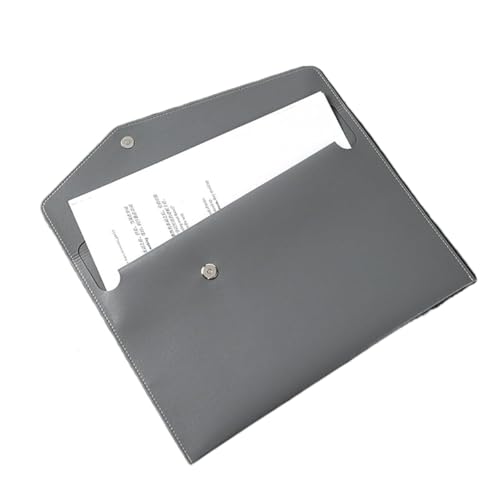 DQZRTUECA Umschlaghülle aus PU-Leder, Schwarz, 34 x 23,5 cm(Gray) von DQZRTUECA
