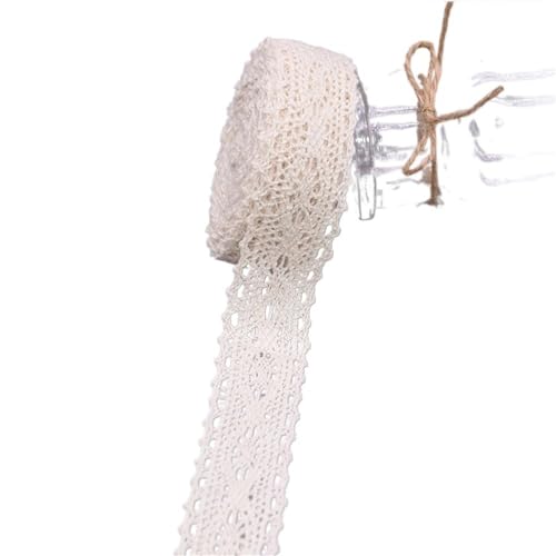 DQZRTUECA Weißes Spitzenbesatzband, 0,7–2,7 cm Breite, 4,5–9,1 m(11-width 2.4cm,10Yards) von DQZRTUECA