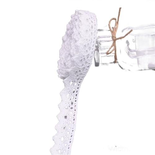 DQZRTUECA Weißes Spitzenbesatzband, 0,7–2,7 cm Breite, 4,5–9,1 m(3-width 1.9cm,10Yards) von DQZRTUECA