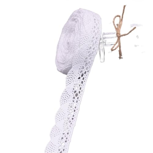DQZRTUECA Weißes Spitzenbesatzband, 0,7–2,7 cm Breite, 4,5–9,1 m(4-width 2.1cm,10Yards) von DQZRTUECA
