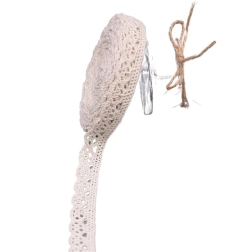 DQZRTUECA Weißes Spitzenbesatzband, 0,7–2,7 cm Breite, 4,5–9,1 m(6-width 1.2cm,10Yards) von DQZRTUECA