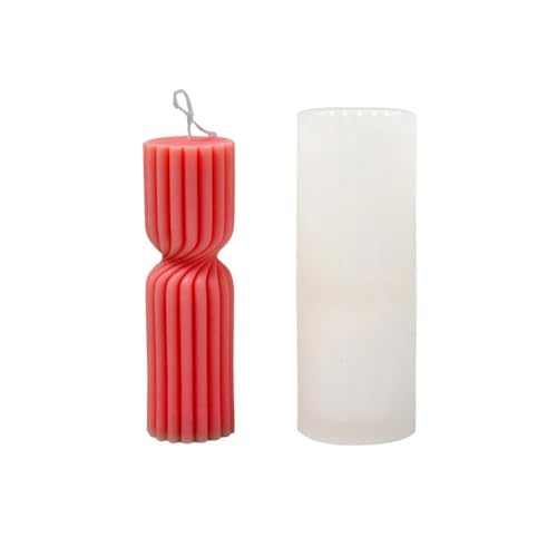 DQZRTUECA Zylinder Silikon Kerzenform for Streifen Kerzen Seife machen Home Decor handgemachte Geschenke(Big) von DQZRTUECA
