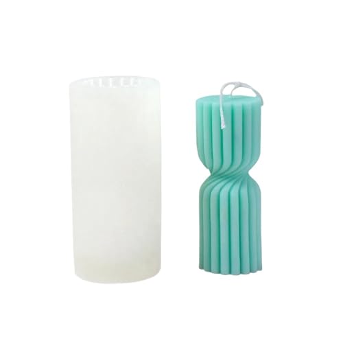 DQZRTUECA Zylinder Silikon Kerzenform for Streifen Kerzen Seife machen Home Decor handgemachte Geschenke(Samll) von DQZRTUECA