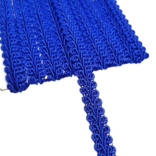 Lace Edging Trim Ribbon, 2 Yards Geflochtene Kurve Spitze Trim Band for DIY Handwerk Nähen Hochzeit Dekoration Multicolor(Blue) von DQZRTUECA