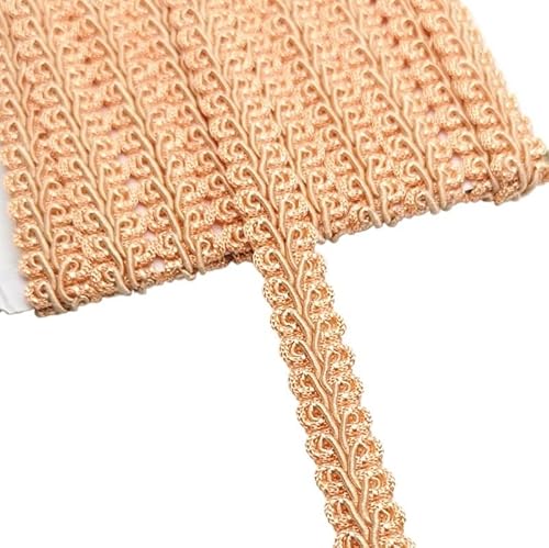 Lace Edging Trim Ribbon, 2 Yards Geflochtene Kurve Spitze Trim Band for DIY Handwerk Nähen Hochzeit Dekoration Multicolor(Incarnadine Pink) von DQZRTUECA