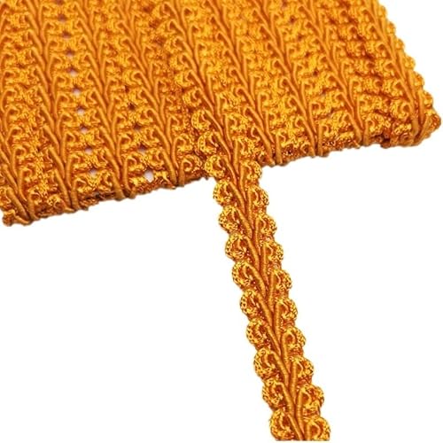 Lace Edging Trim Ribbon, 2 Yards Geflochtene Kurve Spitze Trim Band for DIY Handwerk Nähen Hochzeit Dekoration Multicolor(Orange) von DQZRTUECA