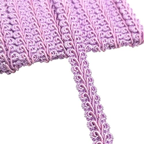 Lace Edging Trim Ribbon, 2 Yards Geflochtene Kurve Spitze Trim Band for DIY Handwerk Nähen Hochzeit Dekoration Multicolor(Purple) von DQZRTUECA
