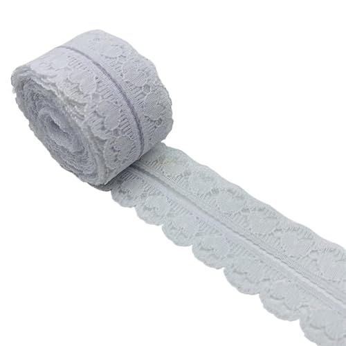 Lace Edging Trim Ribbon, 5 Yards 30mm Herzförmiges besticktes Netz Bilaterales Spitzenbandbesatz Nähen Rockzubehör(1) von DQZRTUECA