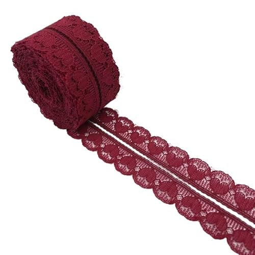 Lace Edging Trim Ribbon, 5 Yards 30mm Herzförmiges besticktes Netz Bilaterales Spitzenbandbesatz Nähen Rockzubehör(16) von DQZRTUECA