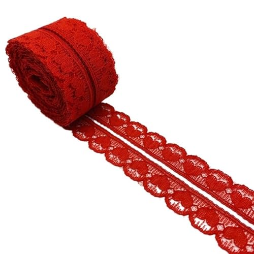Lace Edging Trim Ribbon, 5 Yards 30mm Herzförmiges besticktes Netz Bilaterales Spitzenbandbesatz Nähen Rockzubehör(8) von DQZRTUECA