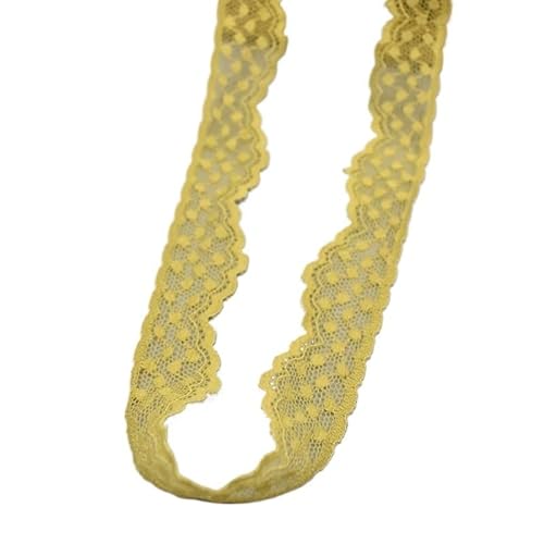 Lace Edging Trim Ribbon, Besticktes, elastisches Spitzenband, mehrfarbig, mehrere Größen, 26 mm breit, for Nähzubehör(Ginger,5 Yards) von DQZRTUECA