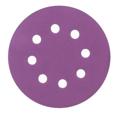 Nasses und trockenes Schleifpapier, 10 Stück 5-Zoll-Schleifscheiben aus violettem Aluminiumoxid, mehrere Körnungen, Klettverschluss, Wasserschleifpapier(150) von DQZRTUECA