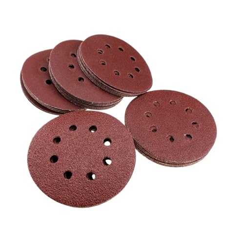 Nasses und trockenes Schleifpapier, 10er-Pack 5 Zoll Schleifscheiben 8 Löcher Haken und Schleife Schleifmittel Aluminiumoxid mehrere Körnungen(Grit 60) von DQZRTUECA
