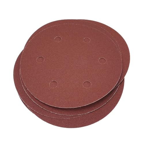 Nasses und trockenes Schleifpapier, Aluminiumoxid-Schleifpapier mit 6 Löchern, Körnung 40–2000, 9 Zoll, 10 Stück(800grit) von DQZRTUECA