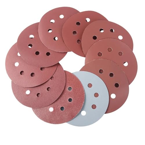 Nasses und trockenes Schleifpapier, Packung mit 100 5 Zoll 8-Loch Alumina Schleifscheiben 80-3000 Grit for Metall Holz Glas Auto Nasses und trockenes Schleifpapier, Packung mit 100 5 Zoll 8-Loch Alumina Schleifscheiben 80-3000 Grit for Metall Holz Glas Auto von DQZRTUECA