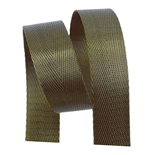 Nylon Gurtband Fischgrätenmuster, 25 mm (1 Zoll) Nylon-Gurtband, mehrfarbig, mehrere Größen for Taschen, Frachtgepäck, Outdoor-Klettern(Army Green,20 yard) von DQZRTUECA