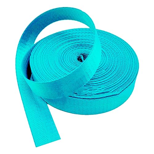 Nylon Gurtband Fischgrätenmuster, 25 mm (1 Zoll) Nylon-Gurtband, mehrfarbig, mehrere Größen for Taschen, Frachtgepäck, Outdoor-Klettern(Lake Blue,20 yard) von DQZRTUECA