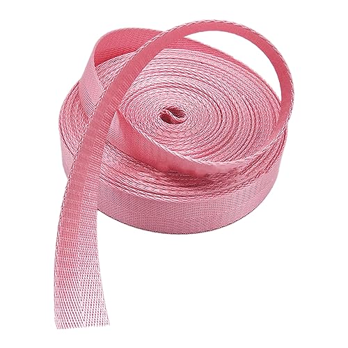 Nylon Gurtband Fischgrätenmuster, 25 mm (1 Zoll) Nylon-Gurtband, mehrfarbig, mehrere Größen for Taschen, Frachtgepäck, Outdoor-Klettern(Pink,50 yard) von DQZRTUECA