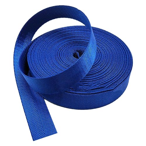 Nylon Gurtband Fischgrätenmuster, 25 mm (1 Zoll) Nylon-Gurtband, mehrfarbig, mehrere Größen for Taschen, Frachtgepäck, Outdoor-Klettern(Royal Blue,10 yard) von DQZRTUECA