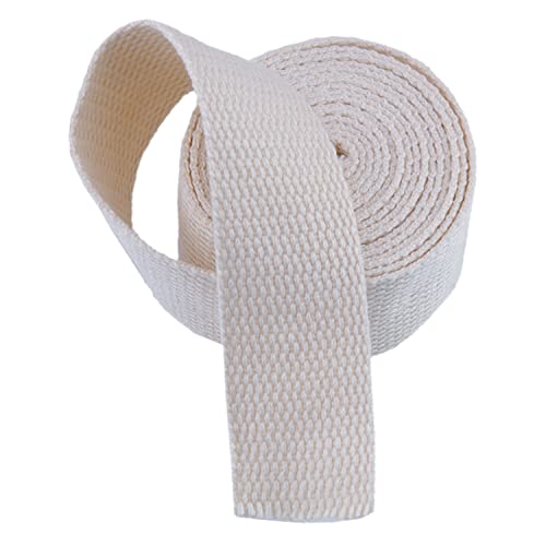 Nylon Gurtband Fischgrätenmuster, 38mm Polyester Baumwolle Gurtband Multicolor 5/10/20 Yards Tasche Griffe Leine Kunst Handwerk DIY(Beige,20 yard) von DQZRTUECA