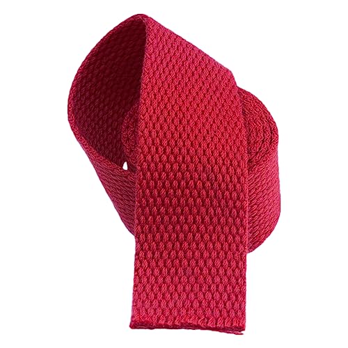 Nylon Gurtband Fischgrätenmuster, 38mm Polyester Baumwolle Gurtband Multicolor 5/10/20 Yards Tasche Griffe Leine Kunst Handwerk DIY(Deep Red,5 yard) von DQZRTUECA