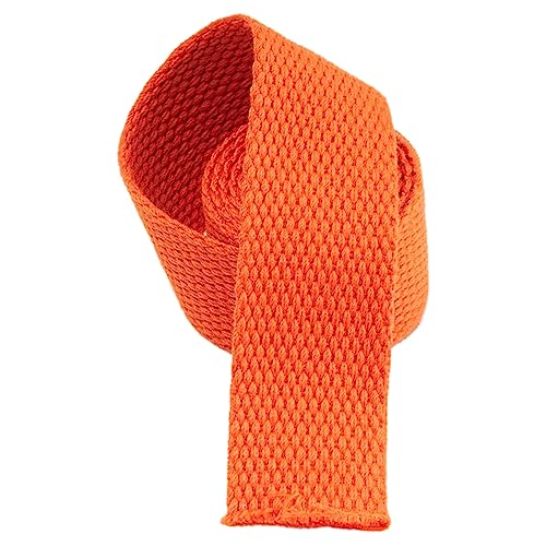 Nylon Gurtband Fischgrätenmuster, 38mm Polyester Baumwolle Gurtband Multicolor 5/10/20 Yards Tasche Griffe Leine Kunst Handwerk DIY(Orange,20 yard) von DQZRTUECA