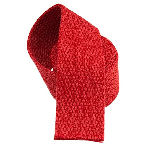 Nylon Gurtband Fischgrätenmuster, 38mm Polyester Baumwolle Gurtband Multicolor 5/10/20 Yards Tasche Griffe Leine Kunst Handwerk DIY(Red,10 yard) von DQZRTUECA