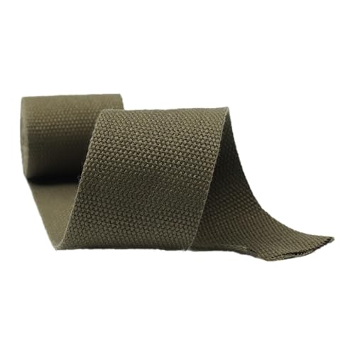 Nylon Gurtband Fischgrätenmuster, Gurtbänder aus Polyester-Baumwolle, 20–50 mm, mehrfarbig, 9 Meter/Rolle(Army Green,25 mm) von DQZRTUECA