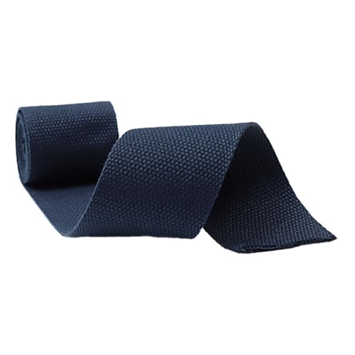 Nylon Gurtband Fischgrätenmuster, Gurtbänder aus Polyester-Baumwolle, 20–50 mm, mehrfarbig, 9 Meter/Rolle(Dark Blue,50 mm) von DQZRTUECA