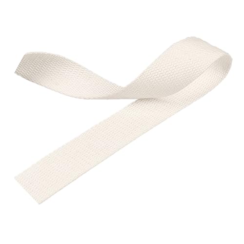 Nylon Gurtband Fischgrätenmuster, Gurtband aus Polyester-Baumwolle, 2,5 cm x 4,5–45 m, 1,3 mm Dicke, mehrfarbig, mehrere Größen(Beige,20 yard) von DQZRTUECA