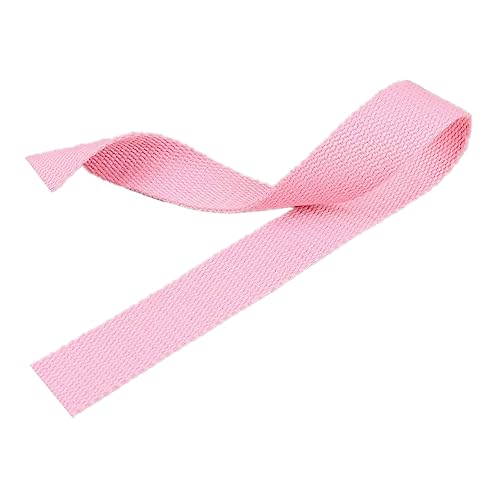 Nylon Gurtband Fischgrätenmuster, Gurtband aus Polyester-Baumwolle, 2,5 cm x 4,5–45 m, 1,3 mm Dicke, mehrfarbig, mehrere Größen(Pink,20 yard) von DQZRTUECA