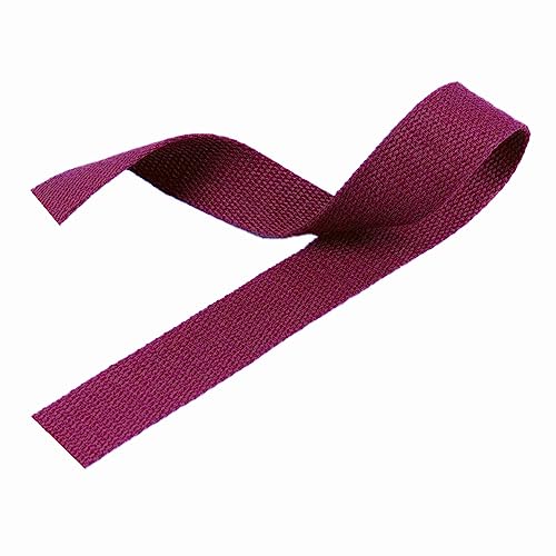 Nylon Gurtband Fischgrätenmuster, Gurtband aus Polyester-Baumwolle, 2,5 cm x 4,5–45 m, 1,3 mm Dicke, mehrfarbig, mehrere Größen(Wine Red,20 yard) von DQZRTUECA