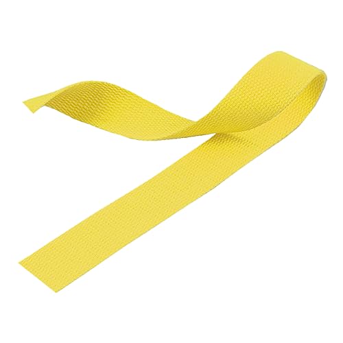 Nylon Gurtband Fischgrätenmuster, Gurtband aus Polyester-Baumwolle, 2,5 cm x 4,5–45 m, 1,3 mm Dicke, mehrfarbig, mehrere Größen(Yellow,10 yard) von DQZRTUECA