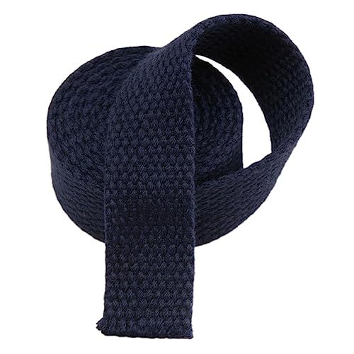 Nylon Gurtband Fischgrätenmuster, Gurtband aus Polyester-Baumwolle, 25 mm breit, mehrfarbig, 5–20 Yard(Dark Blue,5 yard) von DQZRTUECA