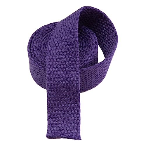 Nylon Gurtband Fischgrätenmuster, Gurtband aus Polyester-Baumwolle, 25 mm breit, mehrfarbig, 5–20 Yard(Dark Purple,20 yard) von DQZRTUECA