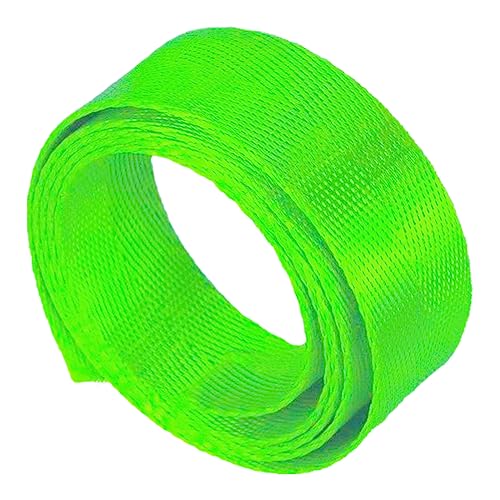 Nylon Gurtband Fischgrätenmuster, Nylon-Gurtband, 25 mm (1 Zoll) Breite, mehrfarbig, 5–20 Yard Länge, for Taschengurte, Basteln, Reparieren(Bright Green,5 yard) von DQZRTUECA
