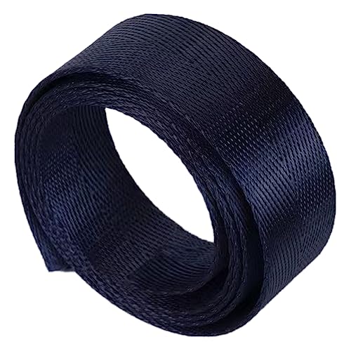 Nylon Gurtband Fischgrätenmuster, Nylon-Gurtband, 25 mm (1 Zoll) Breite, mehrfarbig, 5–20 Yard Länge, for Taschengurte, Basteln, Reparieren(Navy Blue,5 yard) von DQZRTUECA