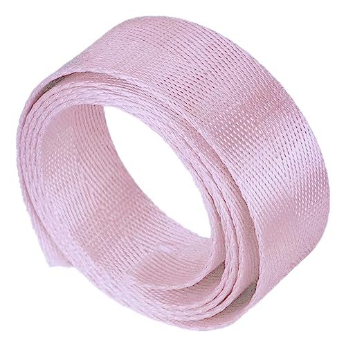 Nylon Gurtband Fischgrätenmuster, Nylon-Gurtband, 25 mm (1 Zoll) Breite, mehrfarbig, 5–20 Yard Länge, for Taschengurte, Basteln, Reparieren(Pink,10 yard) von DQZRTUECA
