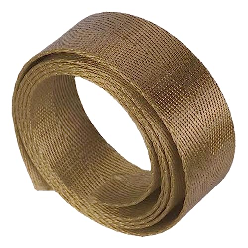 Nylon Gurtband Fischgrätenmuster, Nylon-Gurtband, 25 mm (1 Zoll) Breite, mehrfarbig, 5–20 Yard Länge, for Taschengurte, Basteln, Reparieren(Tan,20 yard) von DQZRTUECA