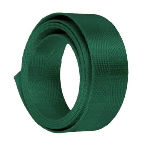 Nylon Gurtband Fischgrätenmuster, Nylon-Gurtband, 3,8 cm breit, mehrfarbig, 5, 10, 20 Yards(Darkgreen,20 yards) von DQZRTUECA