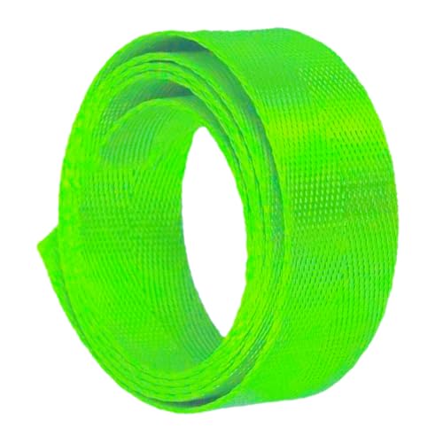 Nylon Gurtband Fischgrätenmuster, Nylon-Gurtband, 3,8 cm breit, mehrfarbig, 5, 10, 20 Yards(Green,5 yards) von DQZRTUECA