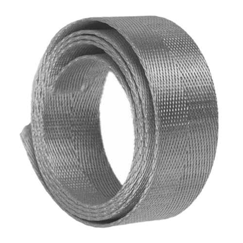 Nylon Gurtband Fischgrätenmuster, Nylon-Gurtband, 3,8 cm breit, mehrfarbig, 5, 10, 20 Yards(Grey,20 yards) von DQZRTUECA