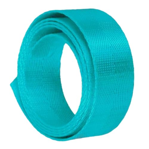 Nylon Gurtband Fischgrätenmuster, Nylon-Gurtband, 3,8 cm breit, mehrfarbig, 5, 10, 20 Yards(Skyblue,20 yards) von DQZRTUECA