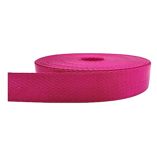 Nylon Gurtband Fischgrätenmuster, Nylon-Gurtband, 38 mm, Fischgrätenmuster, mehrfarbig, mehrere Größen, for Indoor- und Outdoor-Ausrüstung, DIY-Basteln(Rose Red,20 yard) von DQZRTUECA