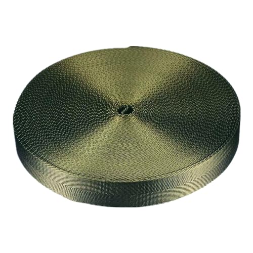 Nylon Gurtband Fischgrätenmuster, Nylon-Gurtband, mehrfarbig, 25–38 mm Breite, 4,5–18 m Länge(Army Green,25mm/5 yards) von DQZRTUECA