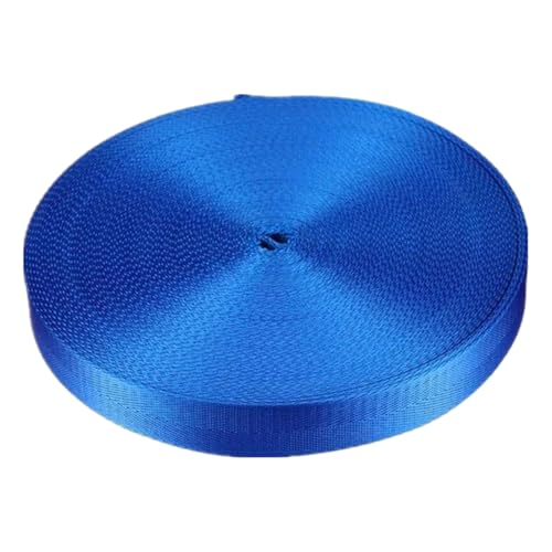 Nylon Gurtband Fischgrätenmuster, Nylon-Gurtband, mehrfarbig, 25–38 mm Breite, 4,5–18 m Länge(Blue,38mm/20 yards) von DQZRTUECA
