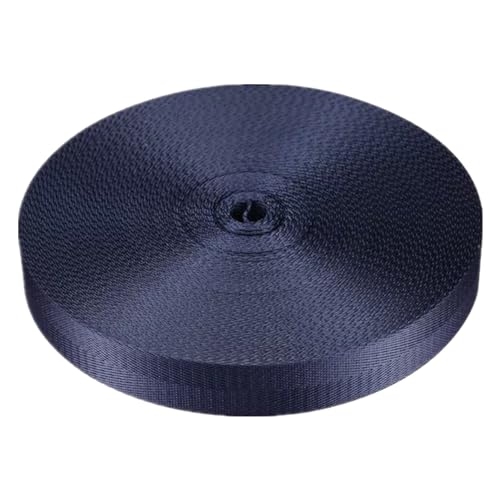 Nylon Gurtband Fischgrätenmuster, Nylon-Gurtband, mehrfarbig, 25–38 mm Breite, 4,5–18 m Länge(Dark Blue,38mm/5 yards) von DQZRTUECA