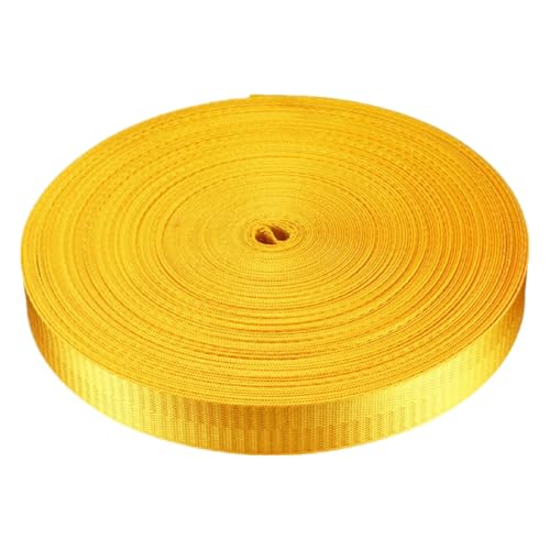 Nylon Gurtband Fischgrätenmuster, Nylon-Gurtband, mehrfarbig, 25–38 mm Breite, 4,5–18 m Länge(Yellow,25mm/5 yards) von DQZRTUECA